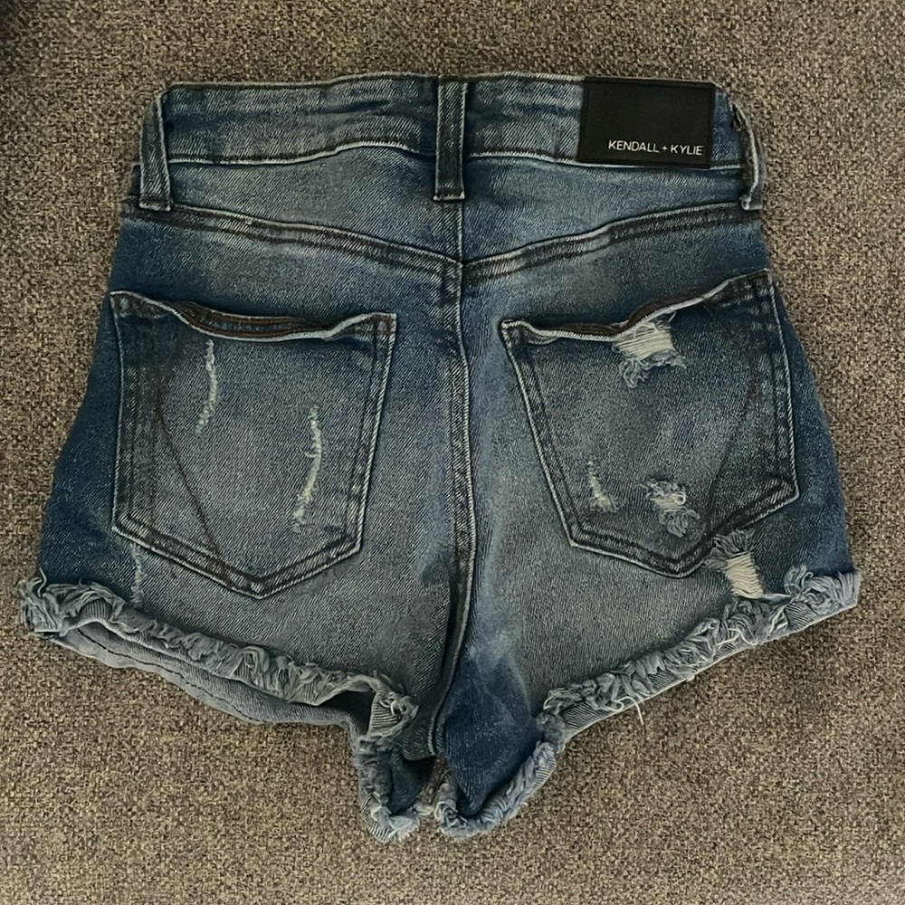 Kendall + Kylie high rise jean shorts
